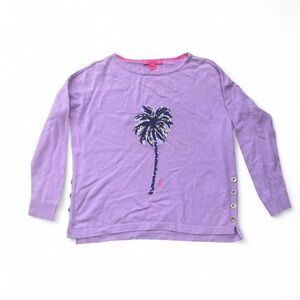 Lilly Pulitzer Lavender Palm Tree Sweater